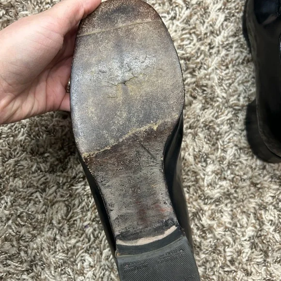 Gucci Classic Black Leather Loafers Sz 8.5 EXTREMELY WORN CONDITION - Picture 13 of 15